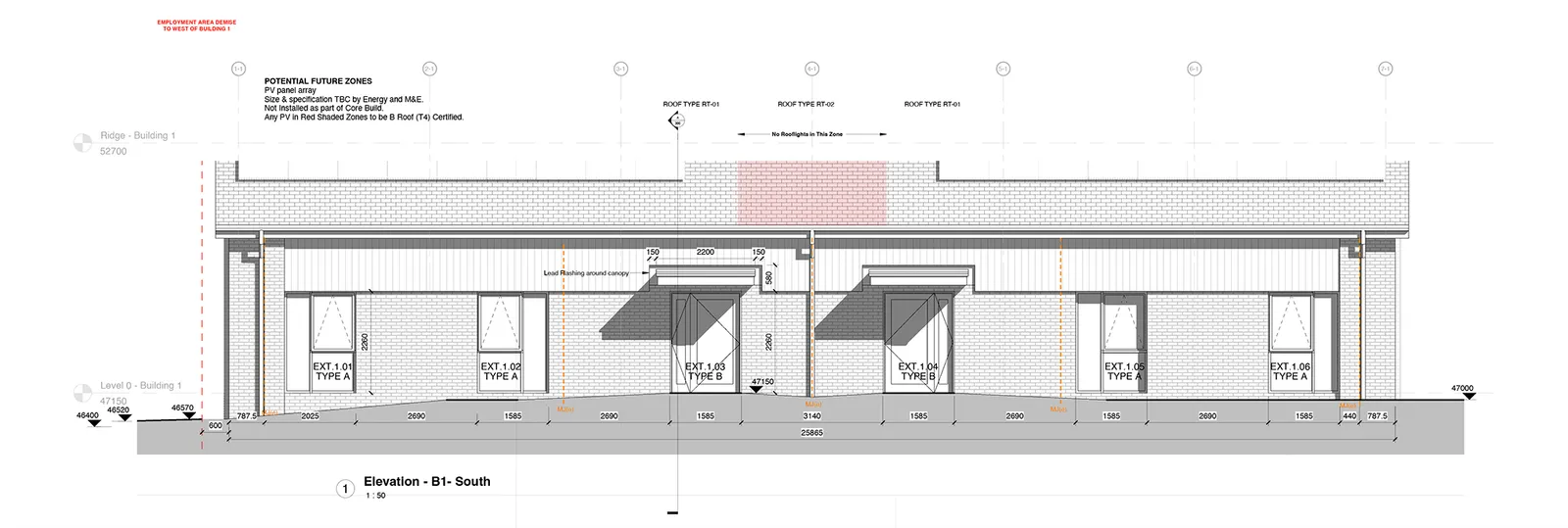 1 Elevation B1 South 2024